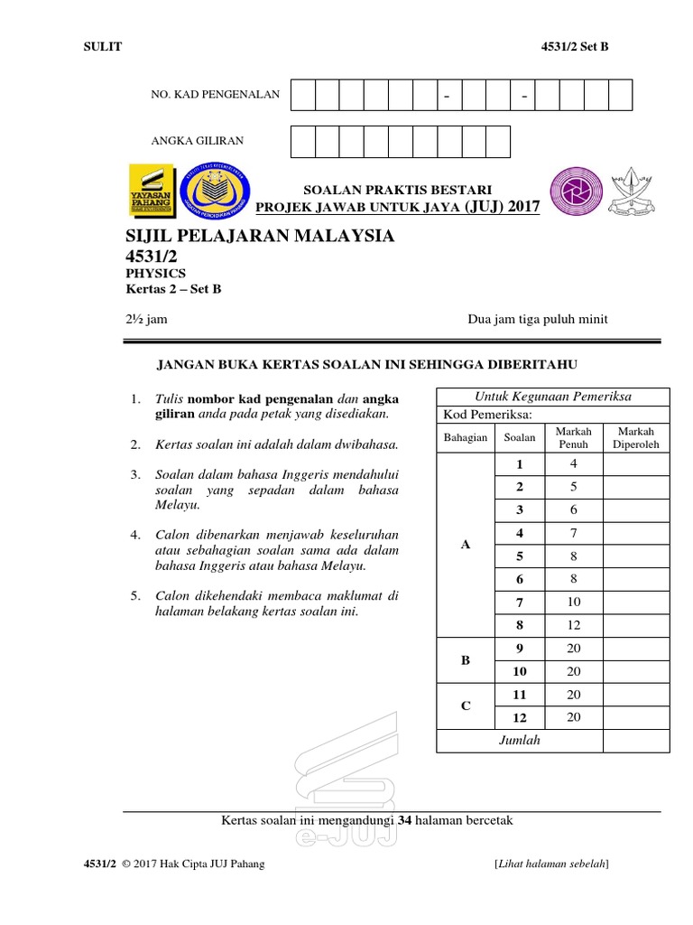 Soalan Kertas 2 Set B Pdf