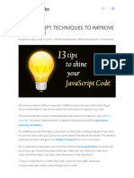 13 JavaScript Techniques To Improve Your Code