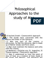 Philosophical Approaches To The Study of Man