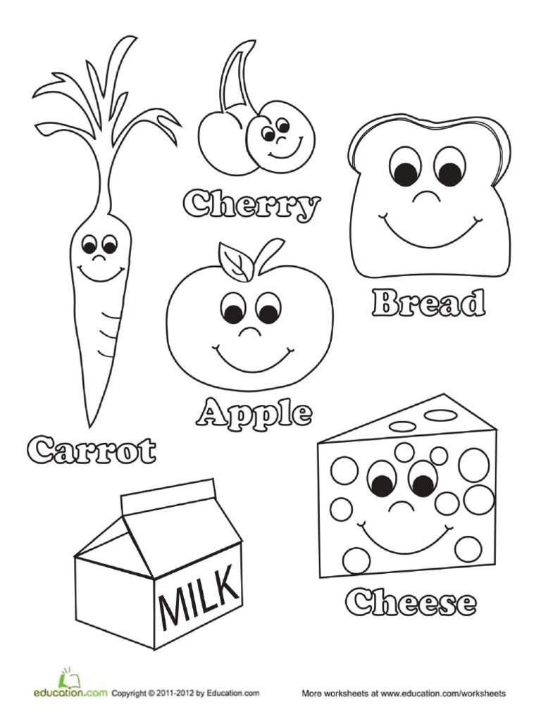 Healthy-Food-Coloring-Page PDF | PDF