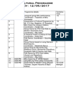 Schedule of Cultural Programme For Bohagi Utsav 2017