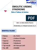 Hemolitic Uremic Syndrome: Usia 3 Tahun 10 Bulan