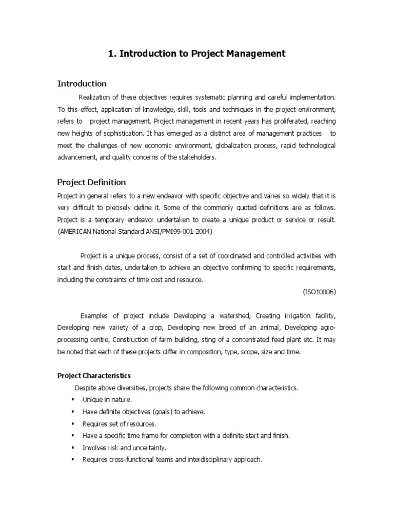 Introduction To Project Management | PDF | Net Present Value | Internal ...