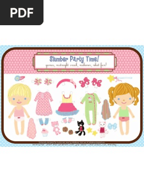 Slumber Paper Doll