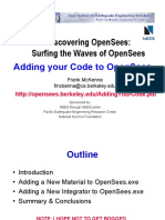 Discovering Opensees: Surfing The Waves of Opensees: Adding Your Code To Opensees
