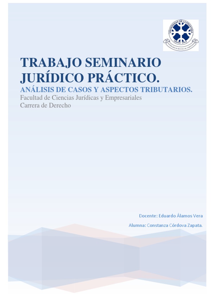 Seminario Jurídico | PDF | Impuesto sobre la renta | Impuestos