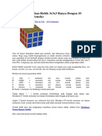 Cara Menyelesaikan Rubik 3x3x3 Hanya Dengan 10 Rumus
