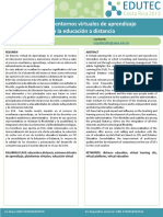 Uso de Los Entornos Virtuales de Aprendizaje PDF