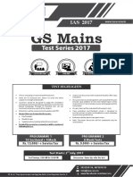 GS Mains: Test Series 2017
