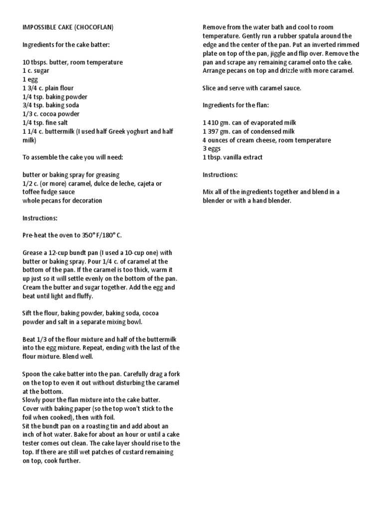 Cake Recipes PDF Cakes Baking