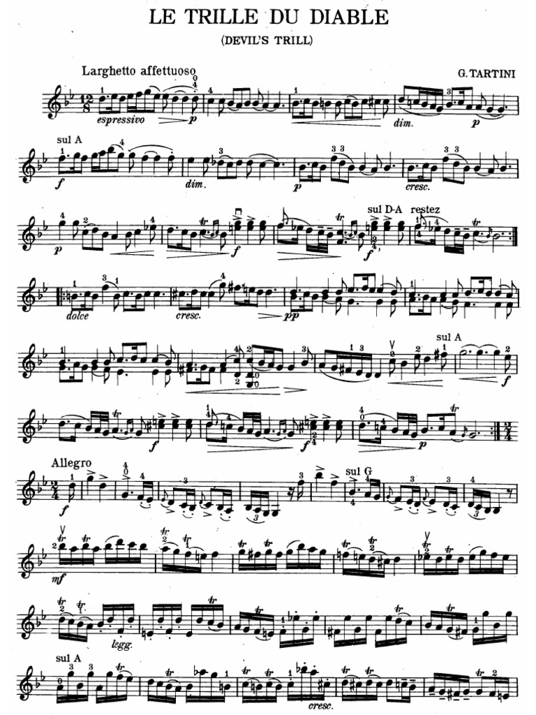 Tartini Devils Trill Sonata Violin PDF PDF