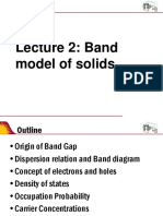 Lecture 2, Band Model of Solids