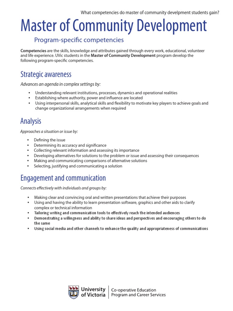 Master of Community Development Skills | PDF | Competence (Human ...