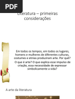 Literatura – primeiras considerações