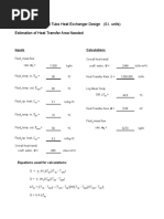 414CC3 - Excel Template - Prelim Shell and Tube Heat Exchanger Design - Si - Units