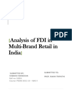 Analysis of FDI in Multi-Brand Retail in India
