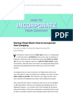 How to Incorporate Your Startup Company
