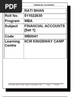 Download  MB0041 Accounts Assingment Final by Rati Bhan SN35654634 doc pdf