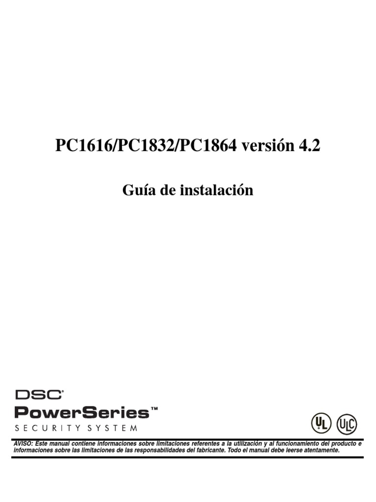 Manual Alarma DSC 1832 PDF PDF