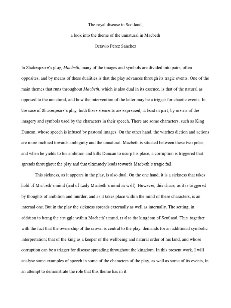 The Royal Disease in Scotland | Download Free PDF | Macbeth | Religion