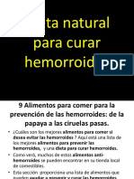 Dieta Natural para Curar Hemorroides