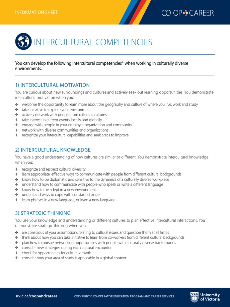Intercultural Competencies | PDF | Cross Cultural Communication | Learning