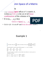 The Column Space of A Matrix