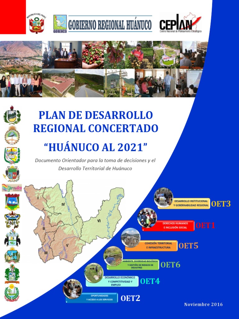 Plan de Desarrollo Regional Huánuco | PDF | Andes | Perú