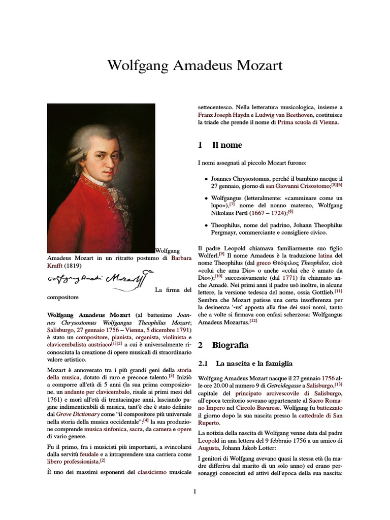 Wolfgang Amadeus Mozart | PDF
