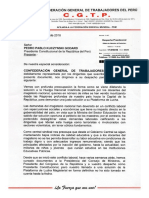 CGTP Carta Al Presidente Por Magisterio 16082017