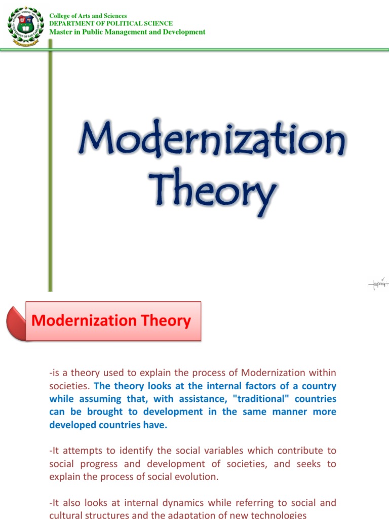 characteristics of modernization sociology