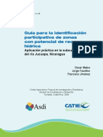 Matus Et Al 2009 Guia para La Identificacion Participativa de Zonas Con Potencial de Recarga Hidrica Aplicacion Practica en La Subcuenca Del Rio Jucuapa Nicaragua