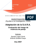 Adaptación de La SARA. Evaluación Del Riesgo de Violencia de Pareja