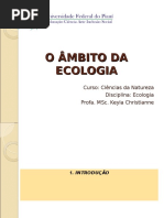 Aula-O Âmbito Da Ecologia - OK