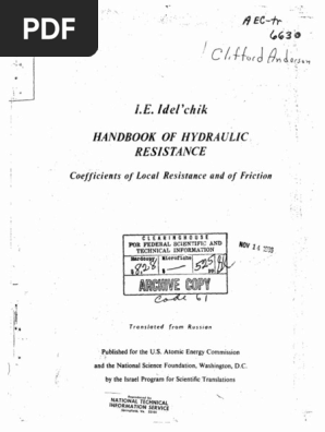 Handbook Of Hydraulic Resistance Pdf