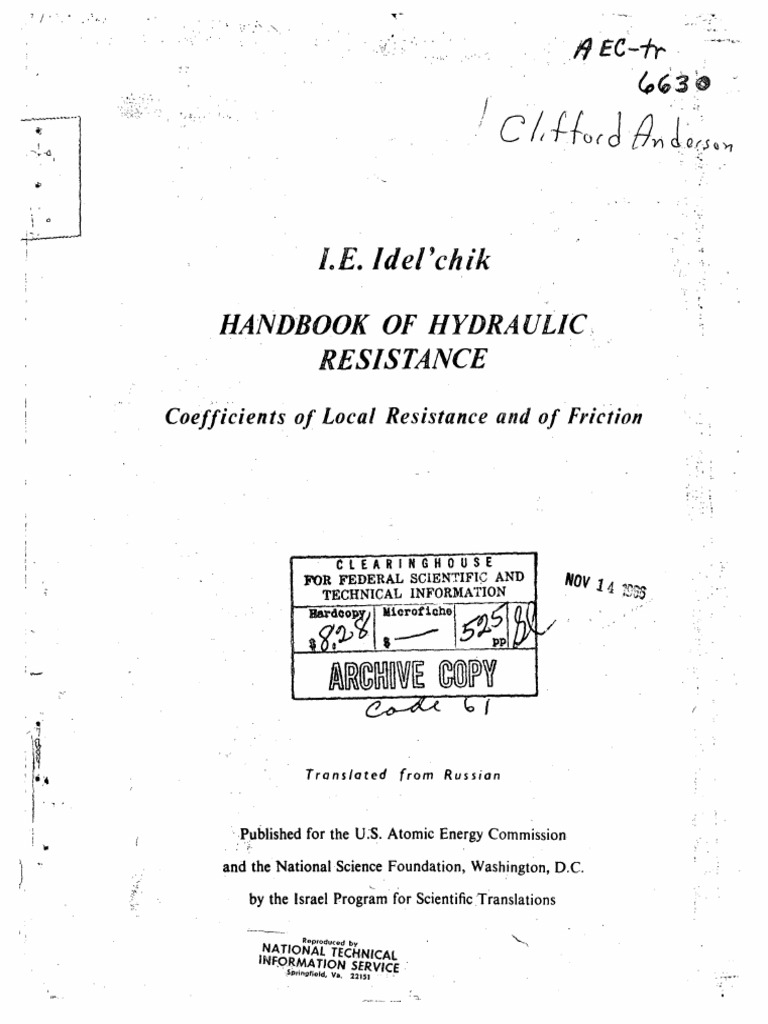 HANDBOOK OF HYDRAULIC RESISTANCE.pdf Viscosity Pressure