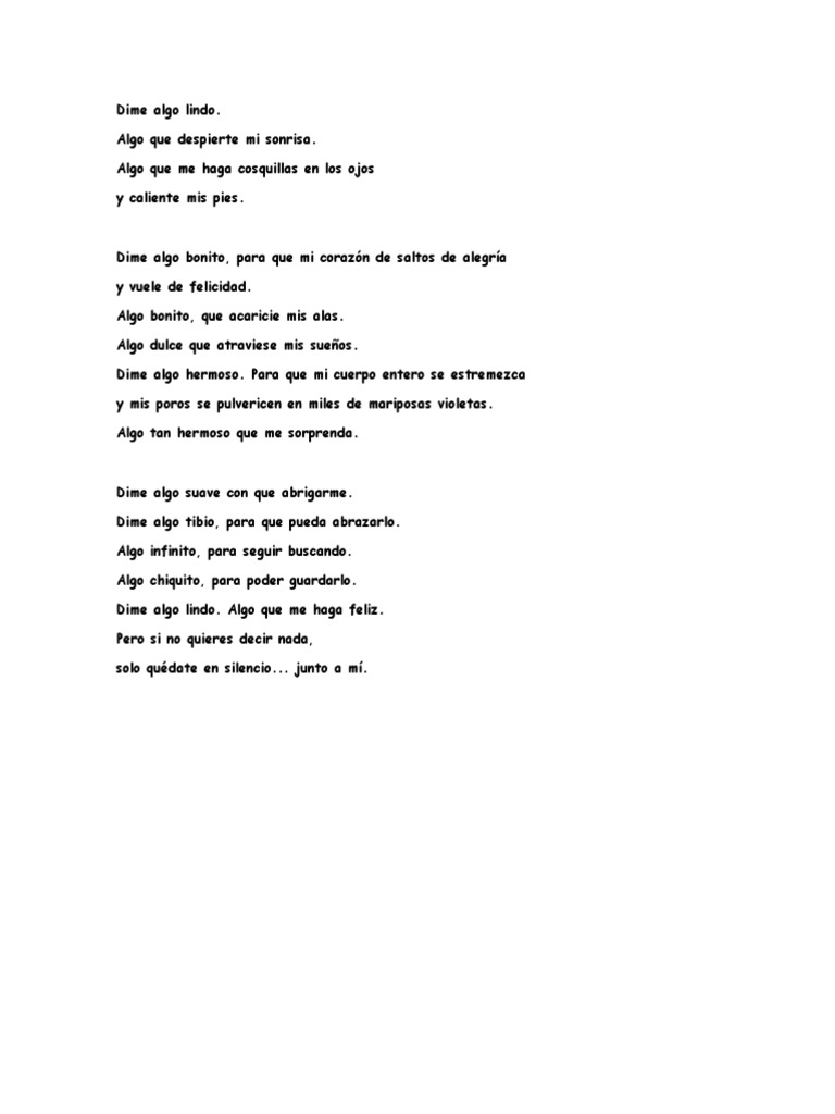 Dime Algo Lindo PDF