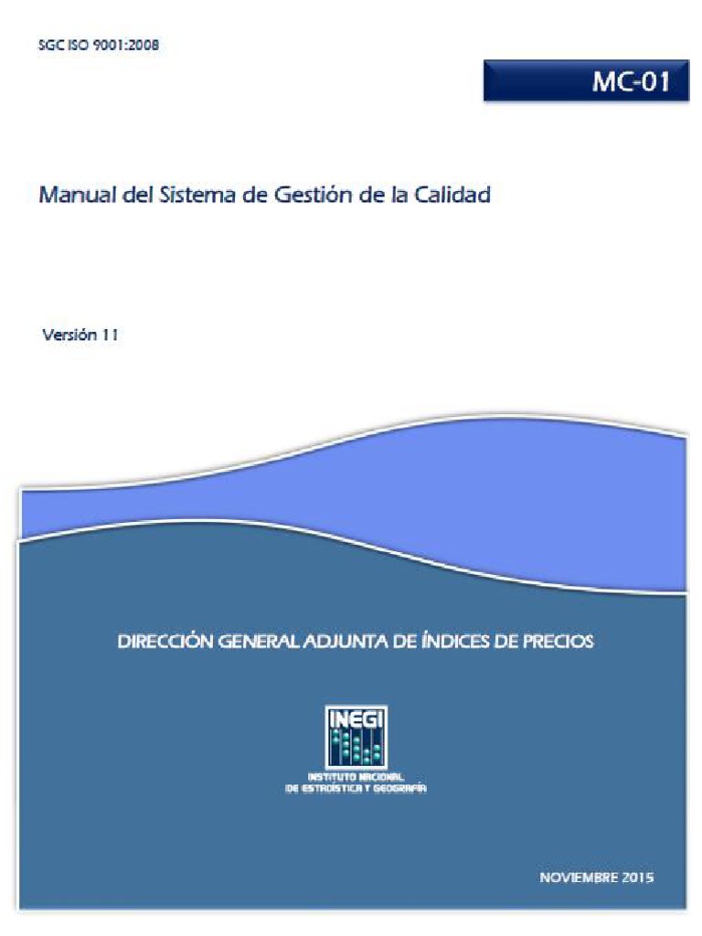 A) MC-01 V11 Manual Del Sistema de Gestión de La Calidad | PDF ...