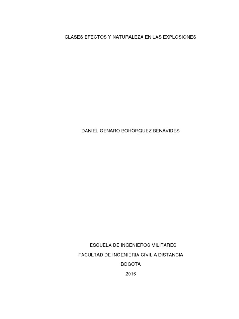 Clases y Efectos de Explosiones | PDF | Material explosivo | Olas