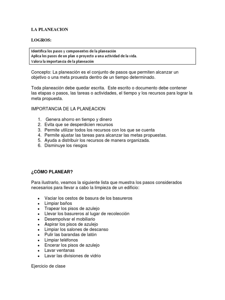 Guía Práctica de Planeación Efectiva | PDF