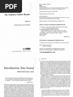 Bull and Back, Intro to Auditory Culture Reader