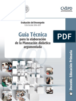 Guia Técnica para La Elaboración de La Planeación Didáctica Argumentada - Docente Primaria PDF
