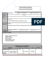 Plan de Evaluacion Matematicas 1A Bloque 1