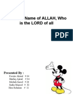 With The Name of ALLAH, Who Is The LORD of All