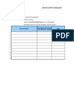 Office supply request form template