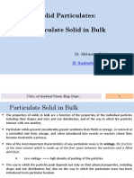 Solid Particulates: Particulate Solid in Bulk: Dr. Motasem Saidan