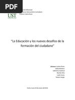 La Educación y Los Nuevos Desafíos de La Formación de Ciudadano