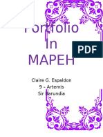 Portfolio in Mapeh: Claire G. Espaldon 9 - Artemis Sir Barundia