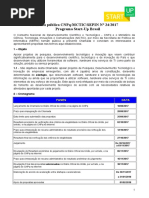 Chamada Publica CNPq MCTIC SEPIN 24 2017 Start UP