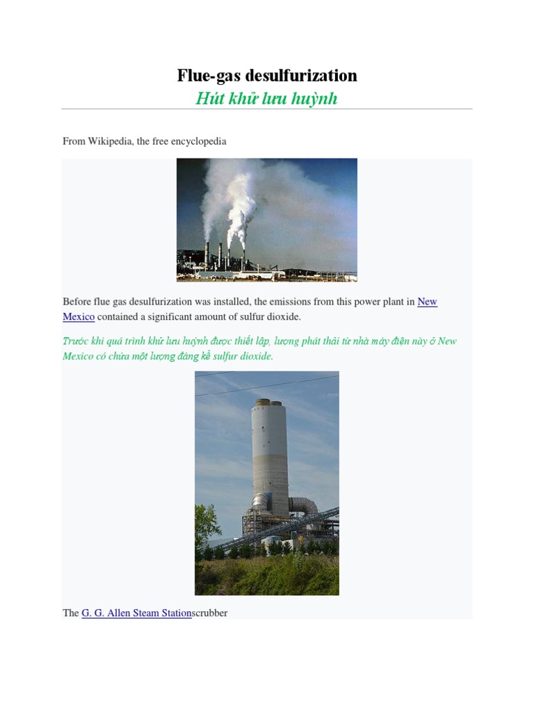 Flue Gas Desulfurization | PDF
